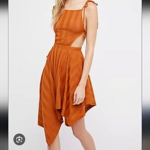 Free People Blondie Dress Asymmetrical Cut Out